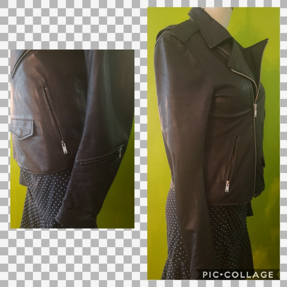 June Lambskin Leather Motorcycle Jacket - Picture 2 of 7